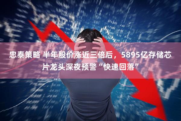 忠泰策略 半年股价涨近三倍后，5895亿存储芯片龙头深夜预警“快速回落”