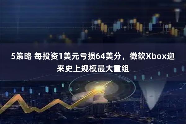 5策略 每投资1美元亏损64美分，微软Xbox迎来史上规模最大重组